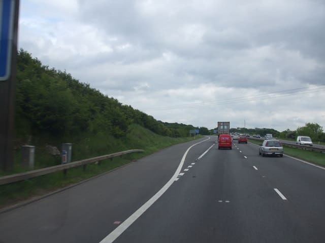 Traffic approaching Junction 37 on the A1(M) near Marr in Doncaster