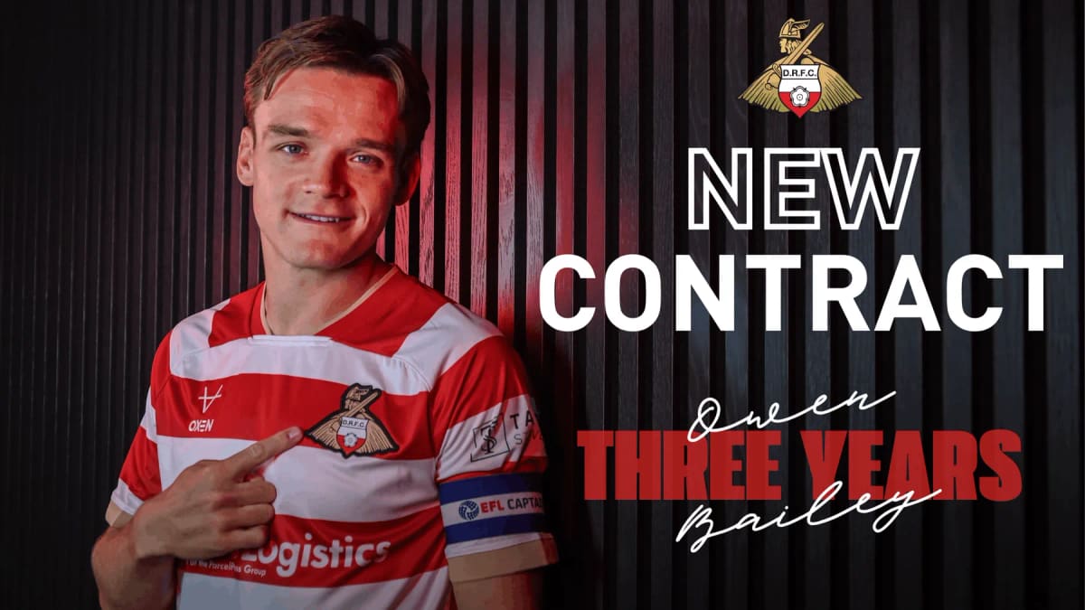 Owen Bailey Signs New Doncaster Rovers Contract Until 2029 — Doncaster news photo (Doncaster Rovers FC)