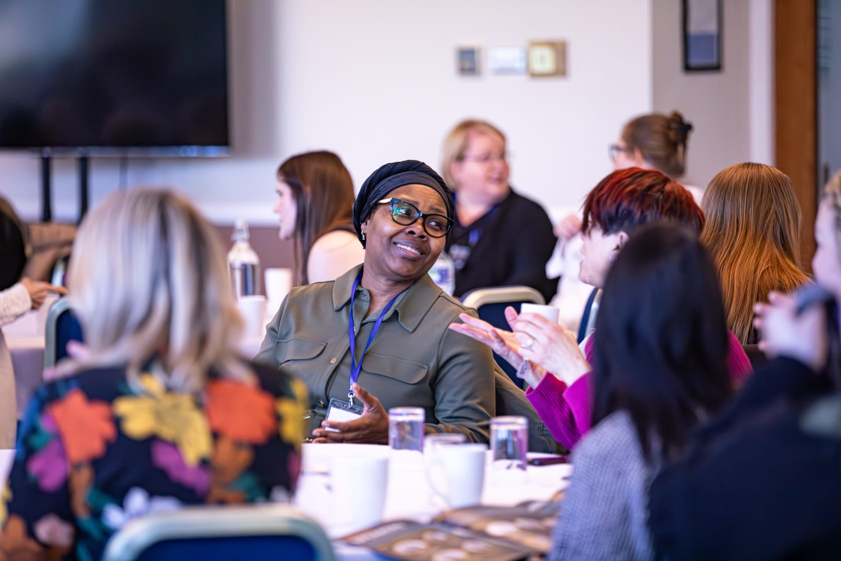 Delegates talking at a previous Sleep for All conference